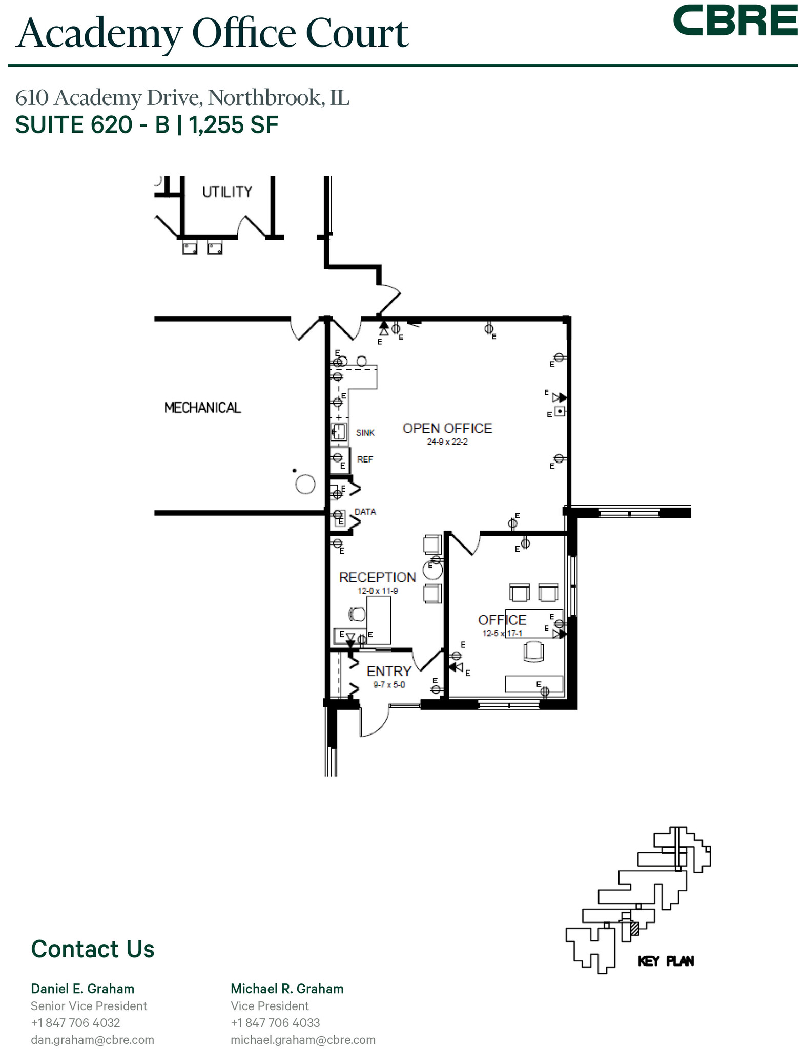 600-650 Academy Dr, Northbrook, IL à louer Plan d’étage– Image 1 sur 1