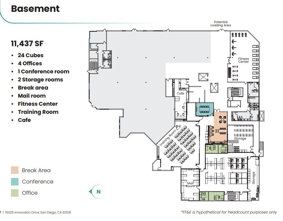 15025 Innovation Dr, San Diego, CA à louer Plan d’étage– Image 1 sur 6