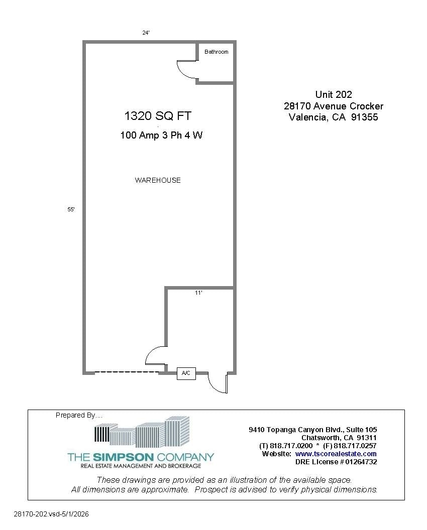 28170 Avenue Crocker, Valencia, CA à louer Plan d’étage– Image 1 sur 1