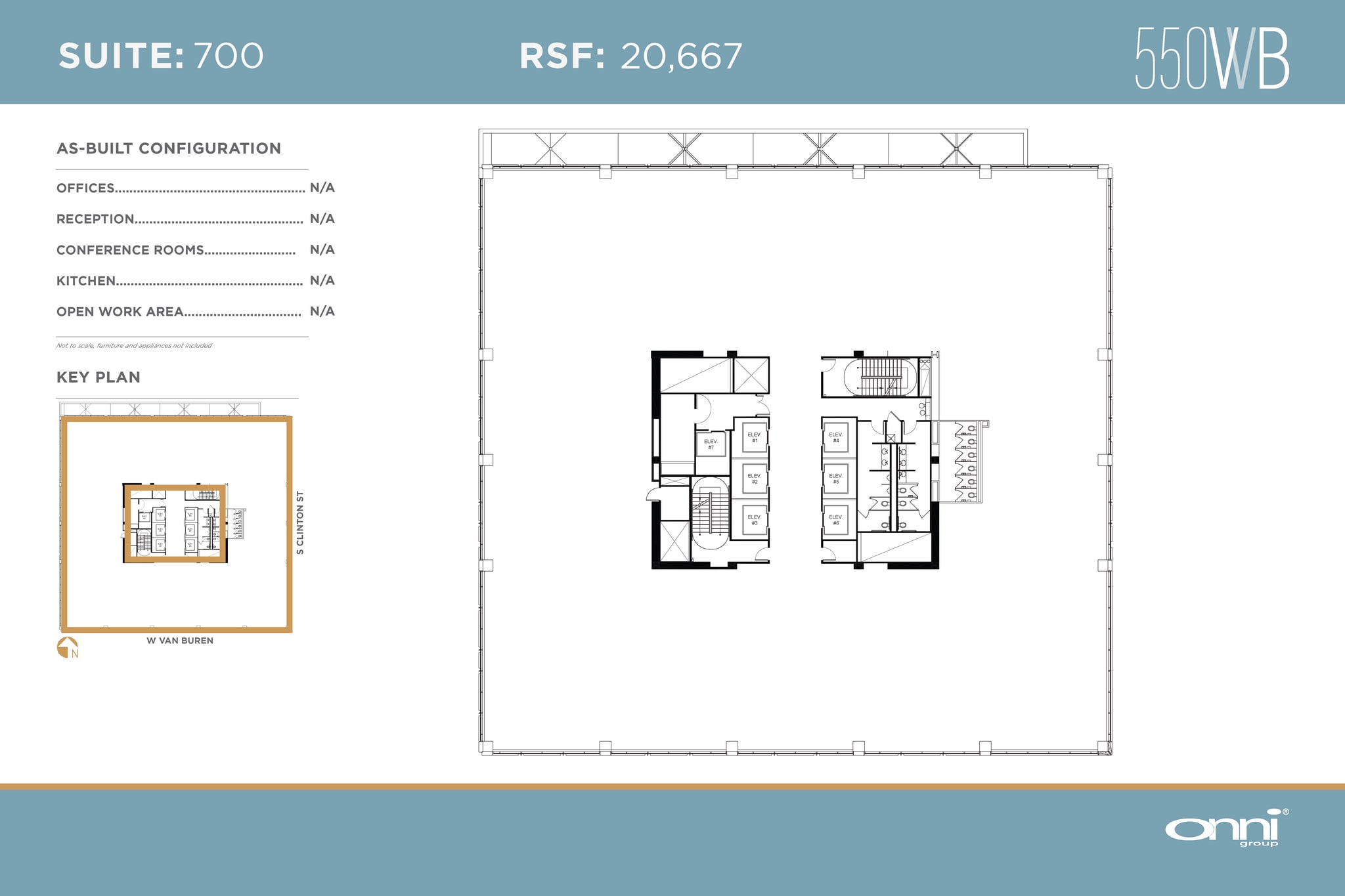 550 W Van Buren St, Chicago, IL à louer Plan d’étage– Image 1 sur 1