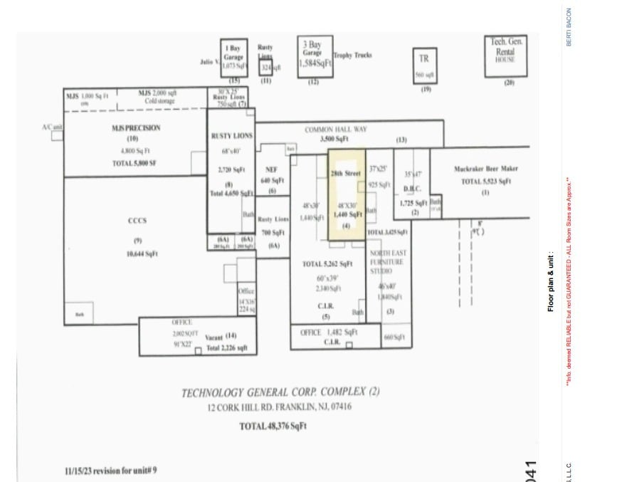 12 Cork Hill Rd, Franklin, NJ à louer Plan d’étage– Image 1 sur 1