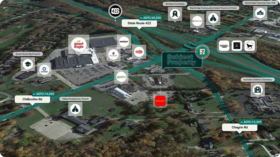 17664 Chillicothe Rd, Chagrin Falls, OH à vendre - Aérien – Image 2 sur 2