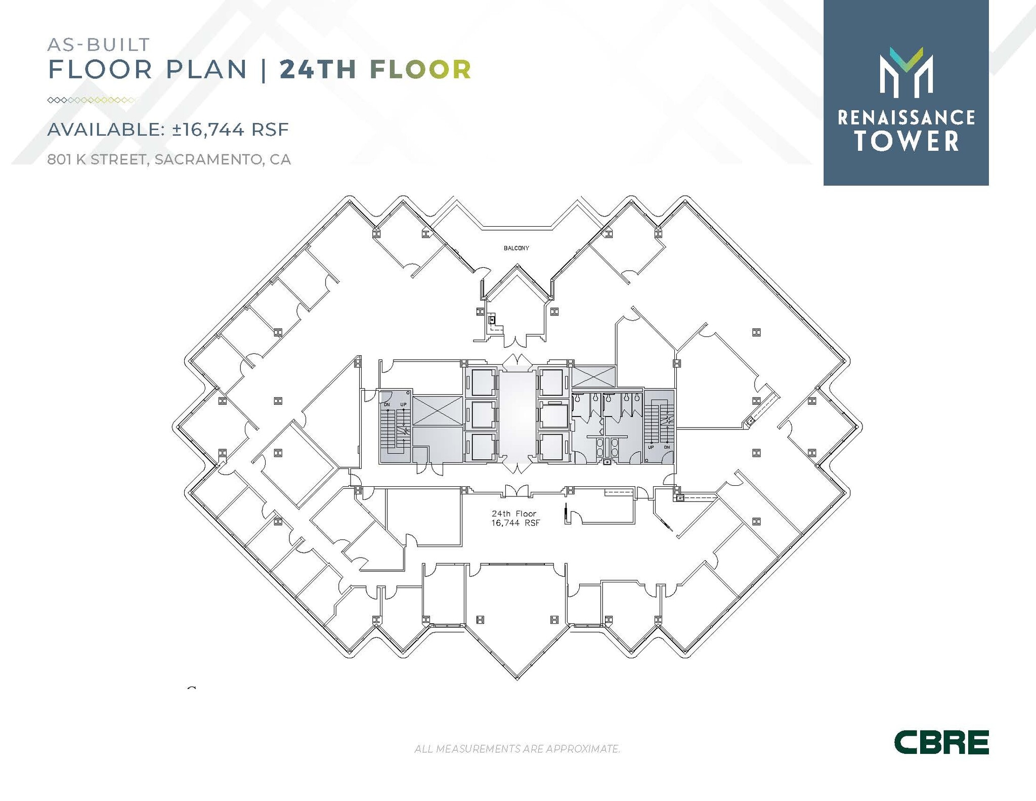 801 K St, Sacramento, CA à louer Plan d’étage– Image 1 sur 2