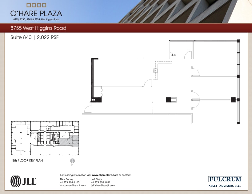 8725 W Higgins Rd, Chicago, IL à louer Plan d’étage– Image 1 sur 1