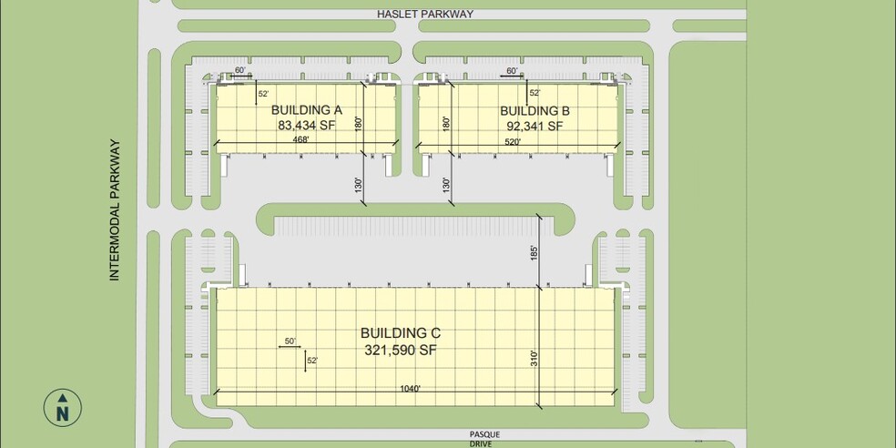 Intermodal Pky & Haslet Pky, Haslet, TX à louer - Plan de site – Image 1 sur 3