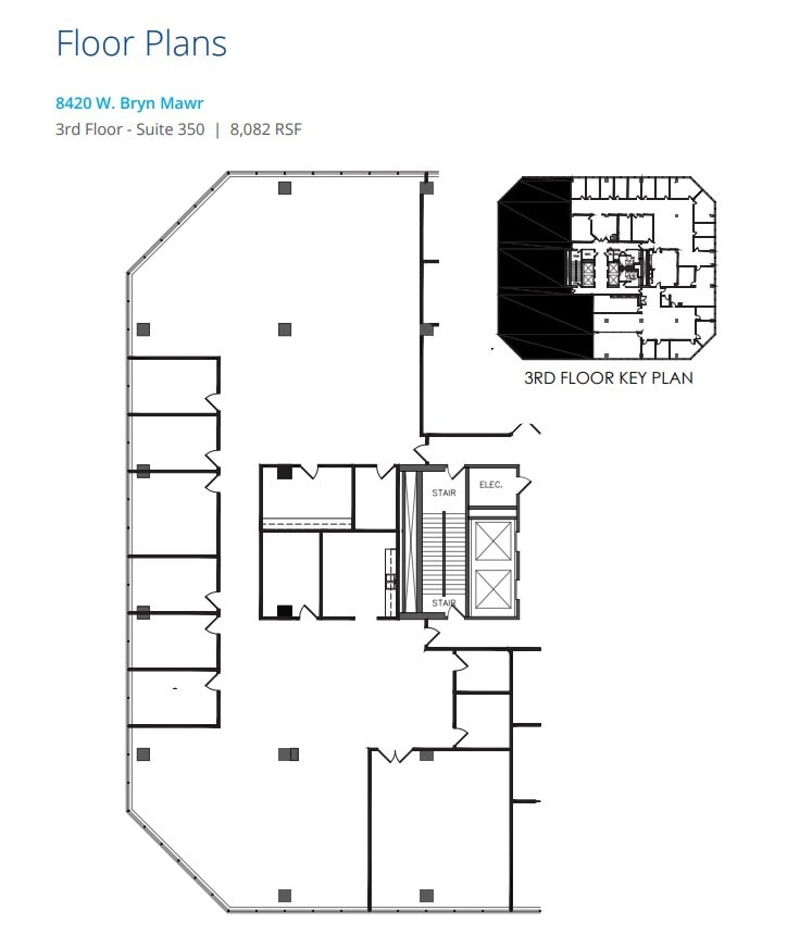8410 W Bryn Mawr Ave, Chicago, IL à louer Plan d’étage– Image 1 sur 1