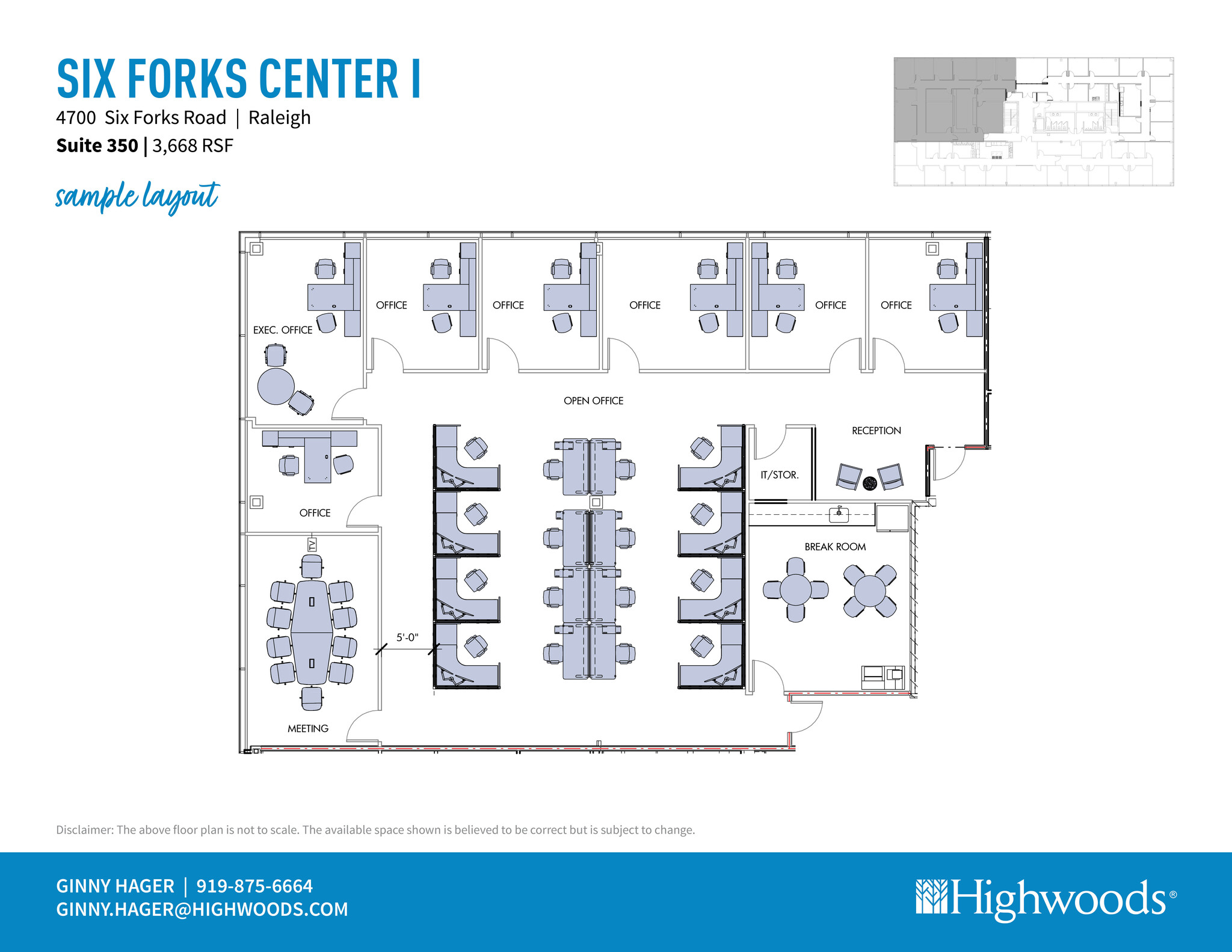 4700 Six Forks Rd, Raleigh, NC à louer Plan d’étage– Image 1 sur 2