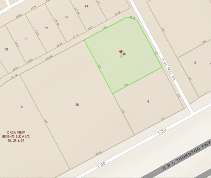 1 Hyde Park Dr Hyde Park, Mesquite, TX à vendre - Aérien – Image 2 sur 2