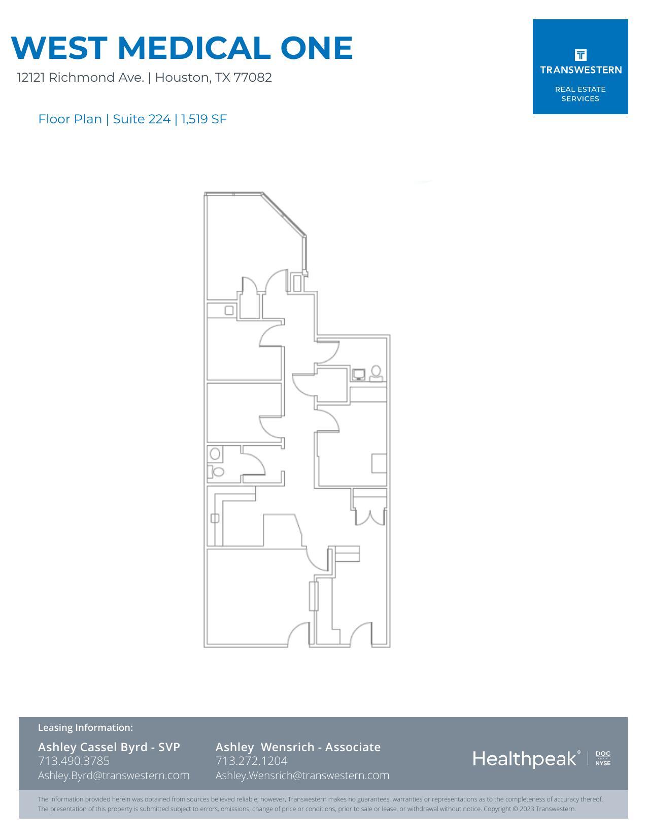 12121 Richmond Ave, Houston, TX à louer Plan d’étage– Image 1 sur 2