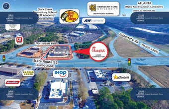 1130 Georgia 92, Acworth, GA - Vue aérienne  vue de carte - Image1