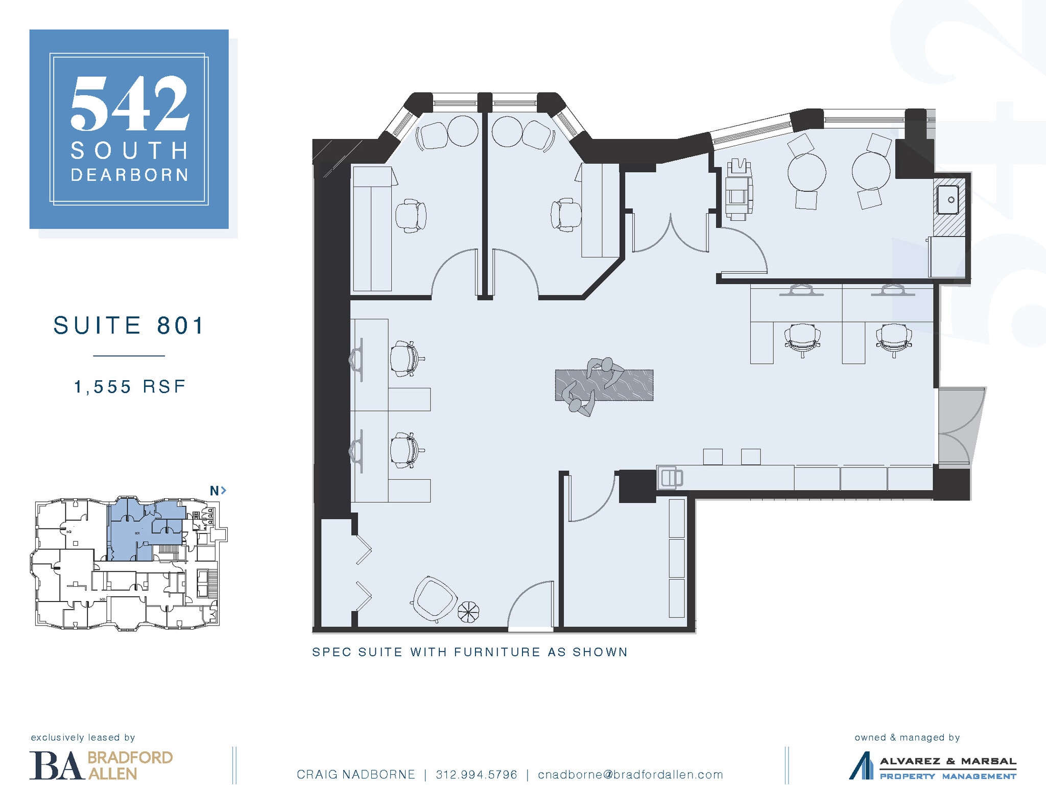 542-550 S Dearborn St, Chicago, IL à louer Plan d’étage– Image 1 sur 8