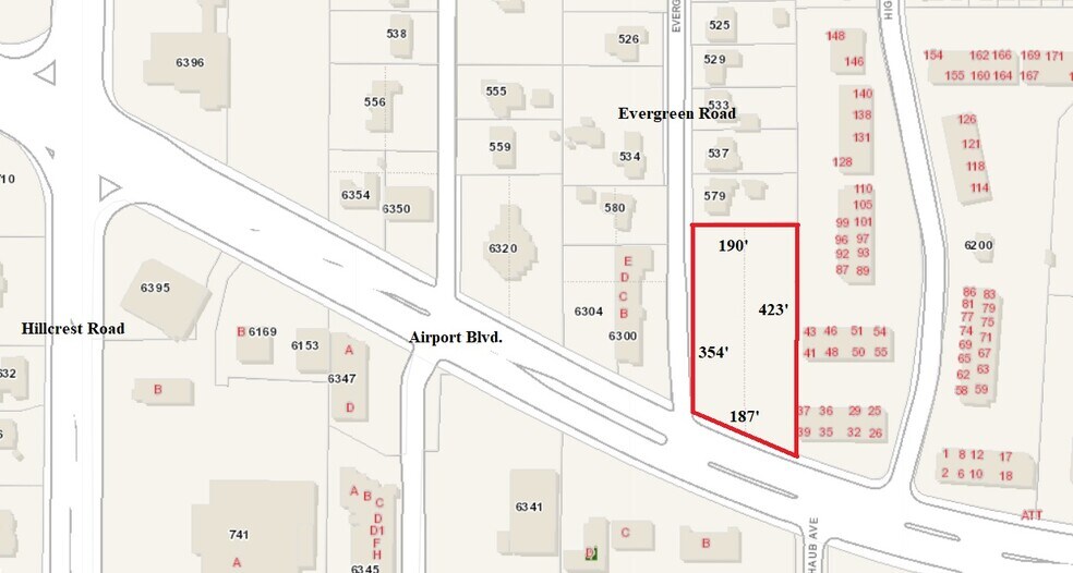 6300 Airport Blvd, Mobile, AL à vendre - Plan cadastral – Image 2 sur 2