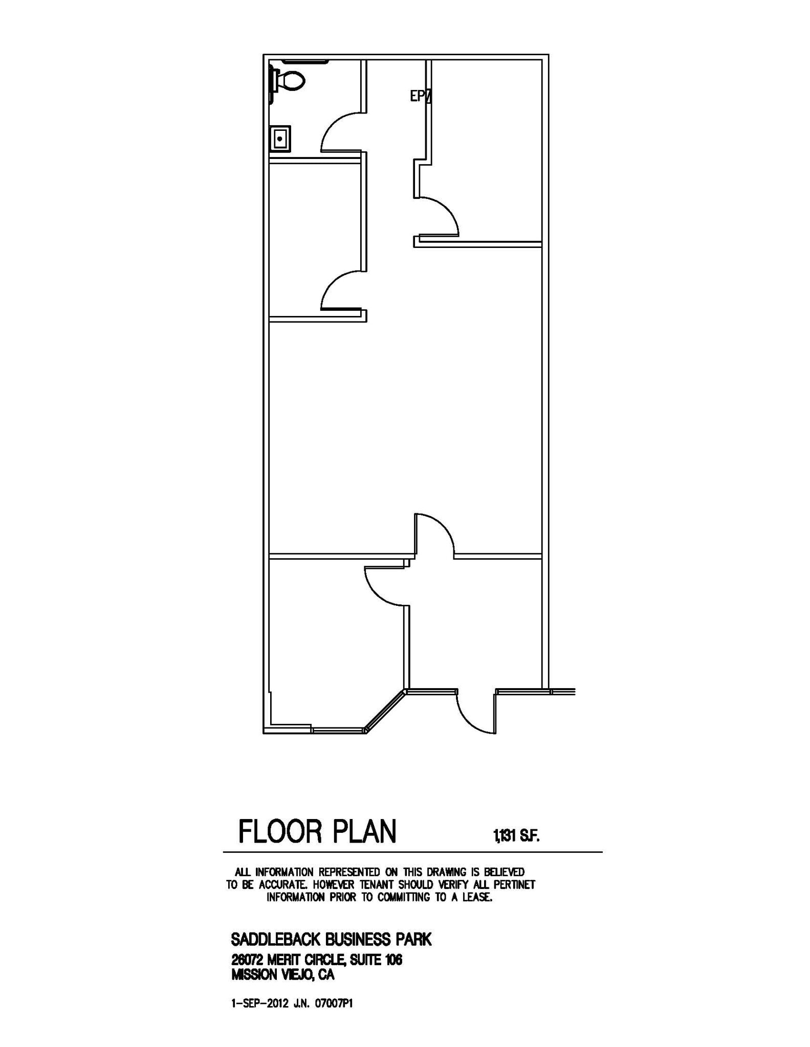 26941 Cabot Rd, Laguna Hills, CA à louer Plan d’étage– Image 1 sur 7