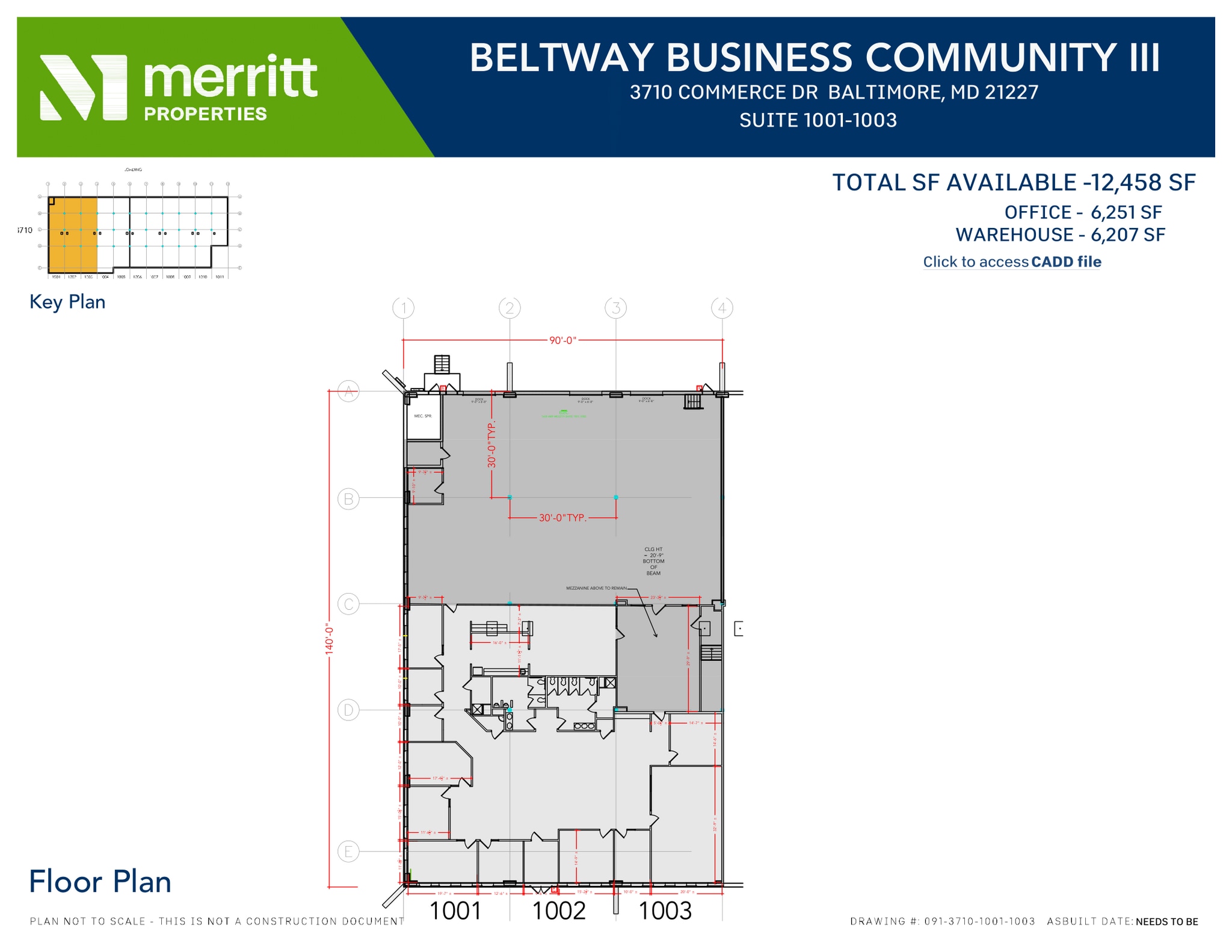 3700 Commerce Dr, Baltimore, MD à louer Plan d’étage– Image 1 sur 1