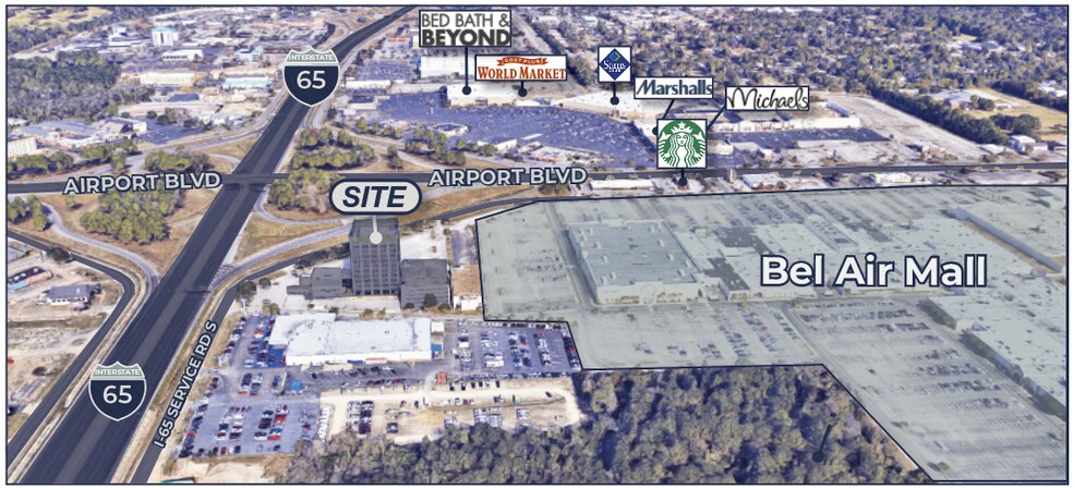 851 S I-65 Service Rd, Mobile, AL à louer - Aérien – Image 2 sur 12