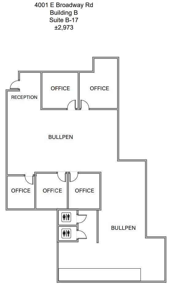 4013 E Broadway Rd, Phoenix, AZ à louer Plan d’étage– Image 1 sur 1