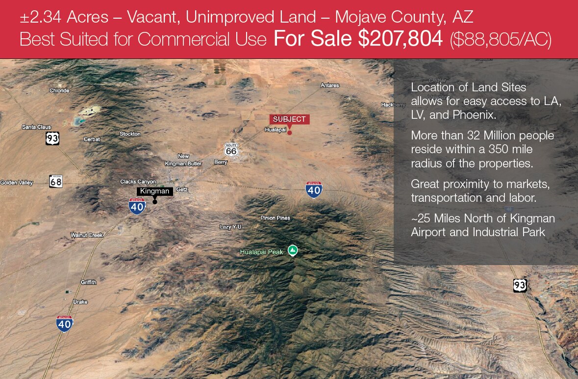 2.34 Acres Mohave County, Kingman, AZ à vendre Photo de l’immeuble– Image 1 sur 6