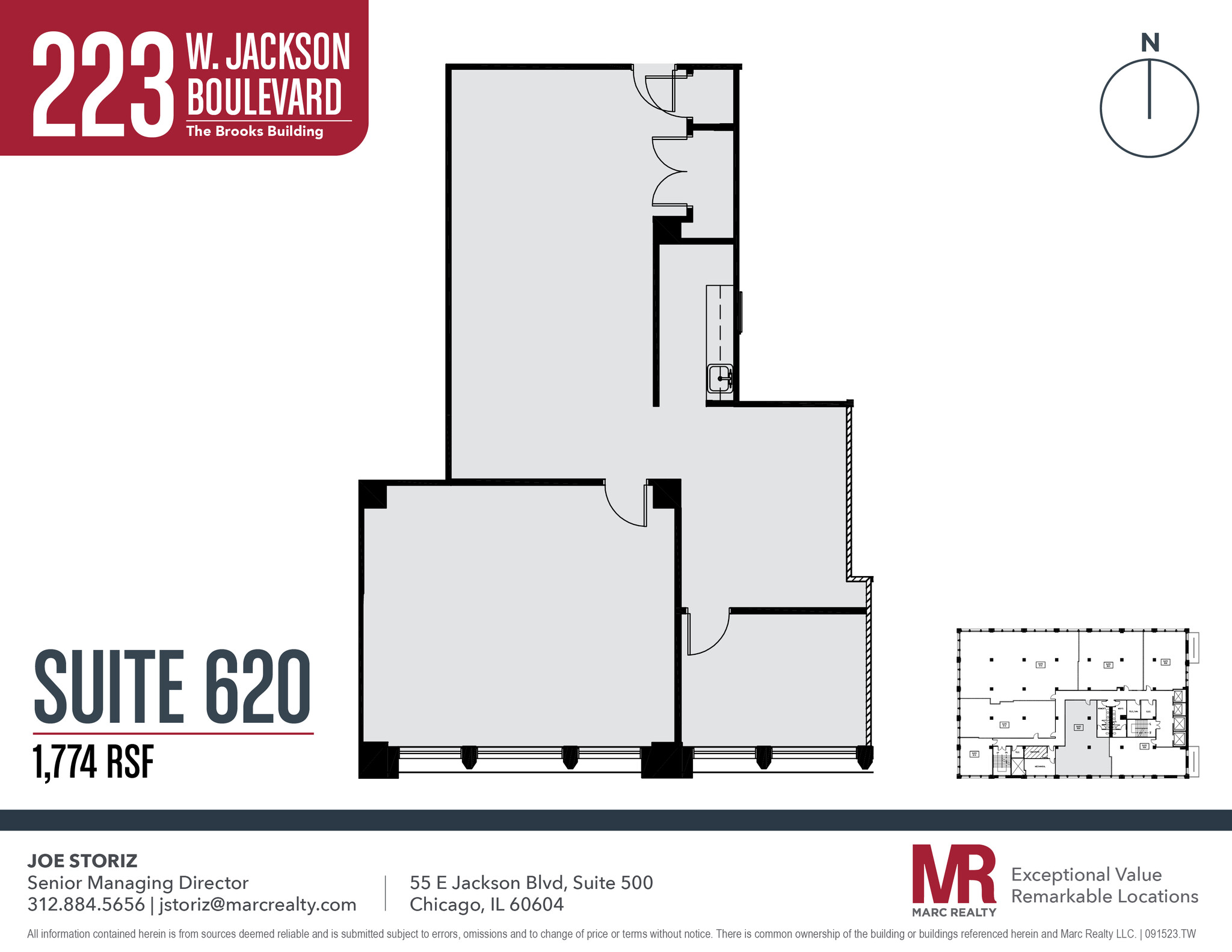 223 W Jackson Blvd, Chicago, IL à louer Plan d’étage– Image 1 sur 5