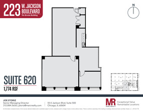 223 W Jackson Blvd, Chicago, IL à louer Plan d’étage– Image 1 sur 5