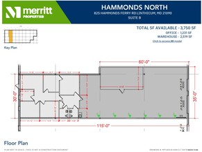 823 Hammonds Ferry Rd, Linthicum, MD à louer Plan d’étage– Image 1 sur 1