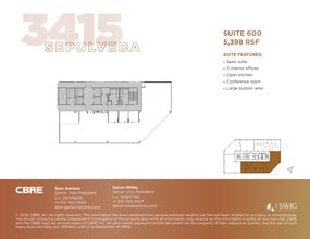 3415 S sepulveda Blvd, Los Angeles, CA à louer Plan d’étage– Image 1 sur 1