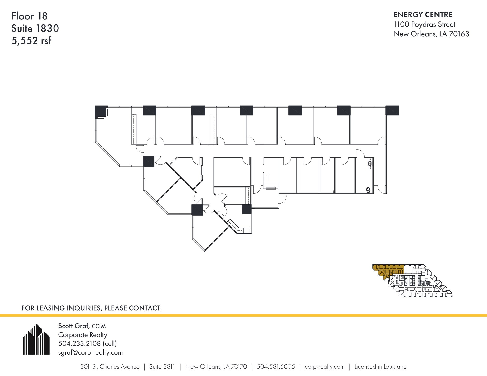 1100 Poydras St, New Orleans, LA à louer Plan de site– Image 1 sur 1