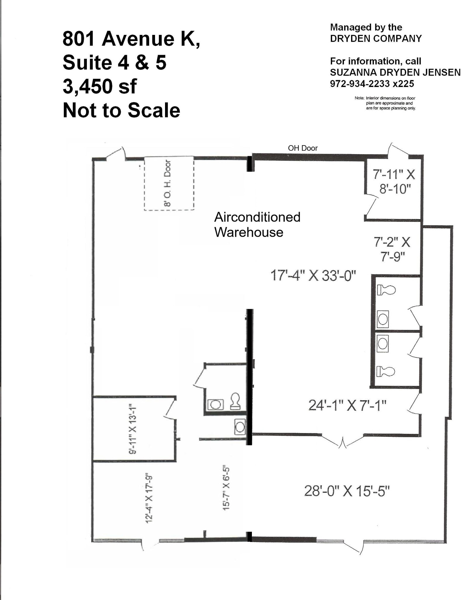 801 K Ave, Plano, TX à louer Plan d’étage– Image 1 sur 1