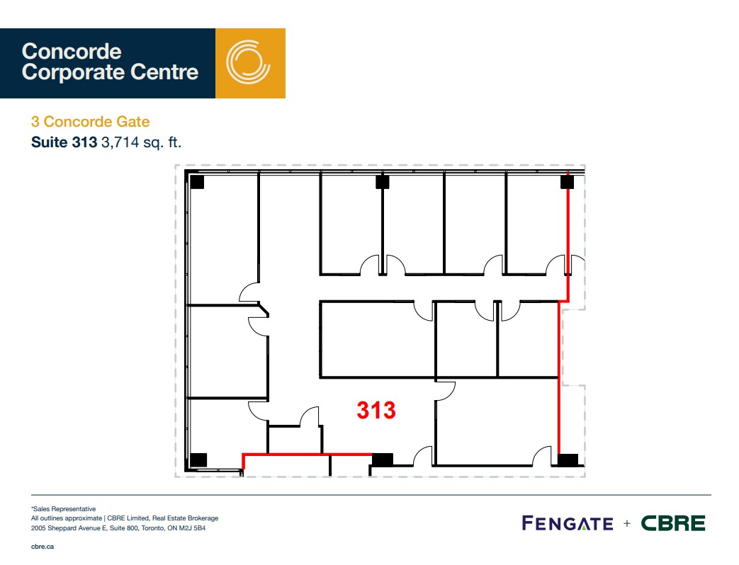3 Concorde Gate, Toronto, ON à louer Plan d’étage– Image 1 sur 1