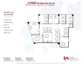 21900 Burbank, Woodland Hills, CA à louer Plan d’étage– Image 1 sur 1