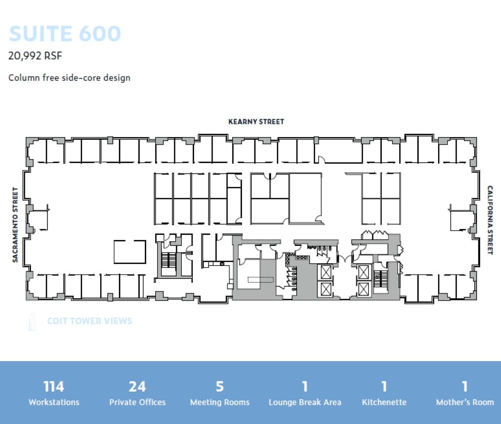 600 California St, San Francisco, CA à louer Plan d’étage– Image 1 sur 1