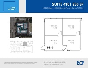 13500 Midway Rd, Farmers Branch, TX à louer Plan d’étage– Image 1 sur 1