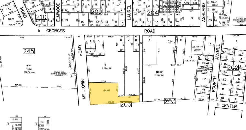 561-571 Milltown Rd, North Brunswick, NJ à louer - Plan cadastral – Image 2 sur 4