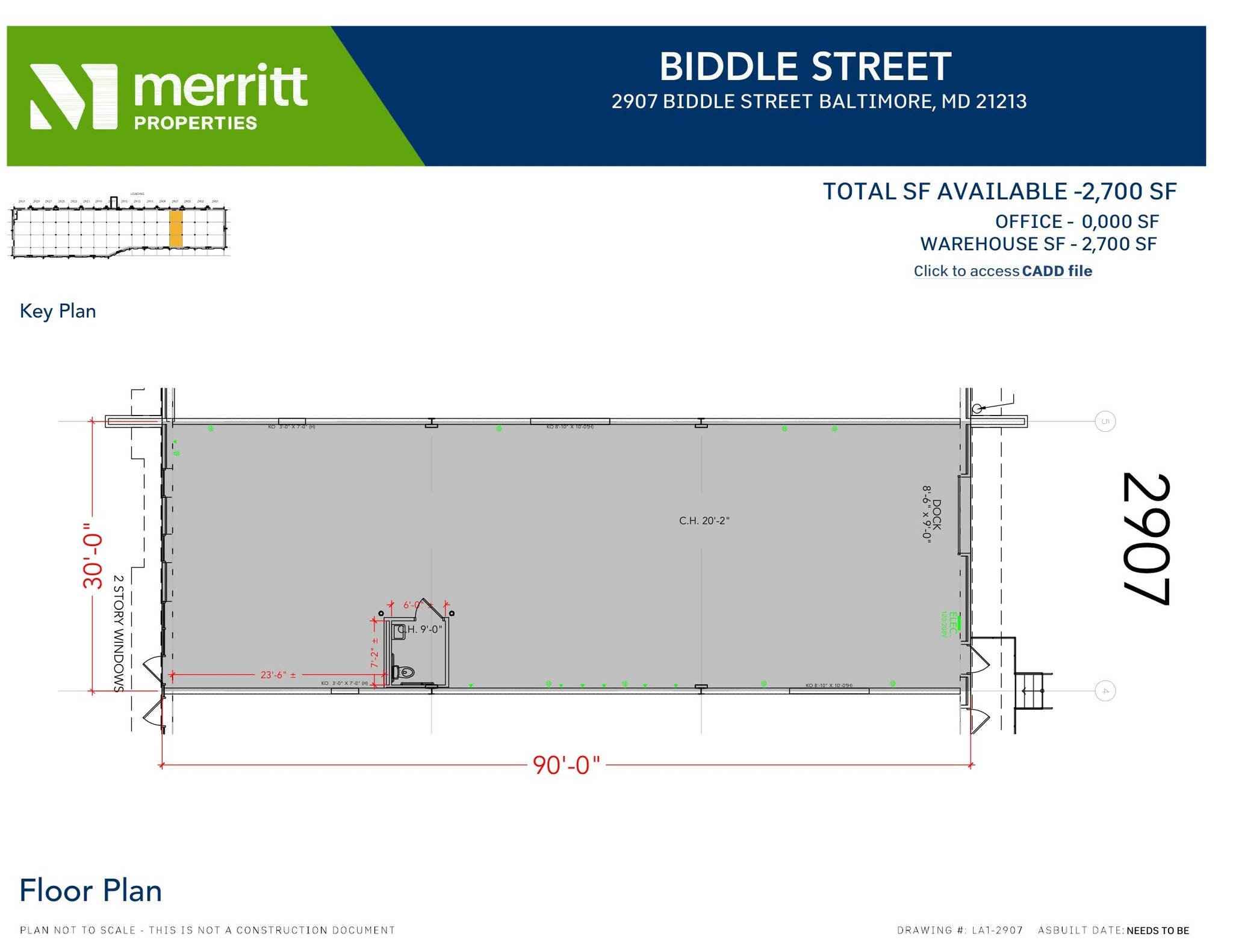 2901-2931 E Biddle St, Baltimore, MD à louer Plan d’étage– Image 1 sur 1