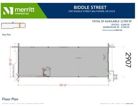 2901-2931 E Biddle St, Baltimore, MD à louer Plan d’étage– Image 1 sur 1