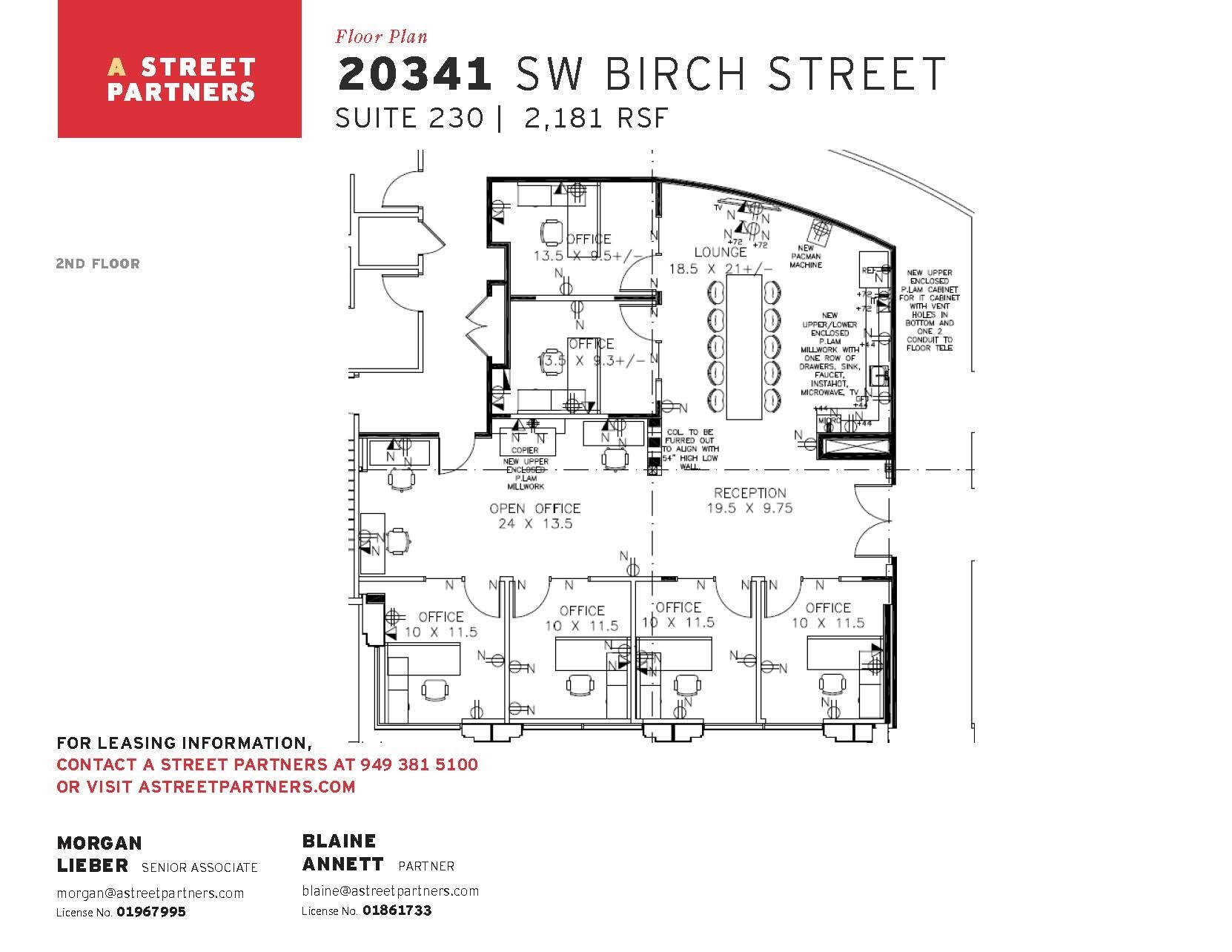 20341 Birch St, Newport Beach, CA à louer Plan d’étage– Image 1 sur 1
