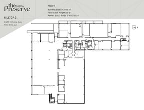 3425 Hillview Ave, Palo Alto, CA à louer Plan d’étage– Image 1 sur 3