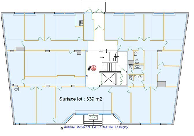 Bureau dans à vendre - Plan d’étage – Image 2 sur 7
