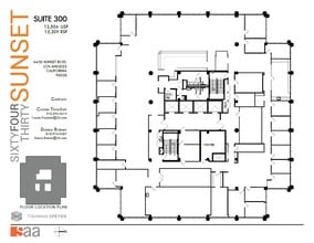 6430 W Sunset Blvd, Los Angeles, CA à louer Plan d’étage– Image 1 sur 1