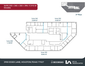 3900 Essex Ln, Houston, TX à louer Plan d’étage– Image 2 sur 2