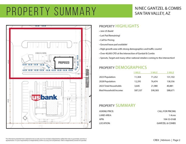 N/NWC Gantzel & Combs, San Tan Valley, AZ à louer - Photo de l’immeuble – Image 2 sur 3