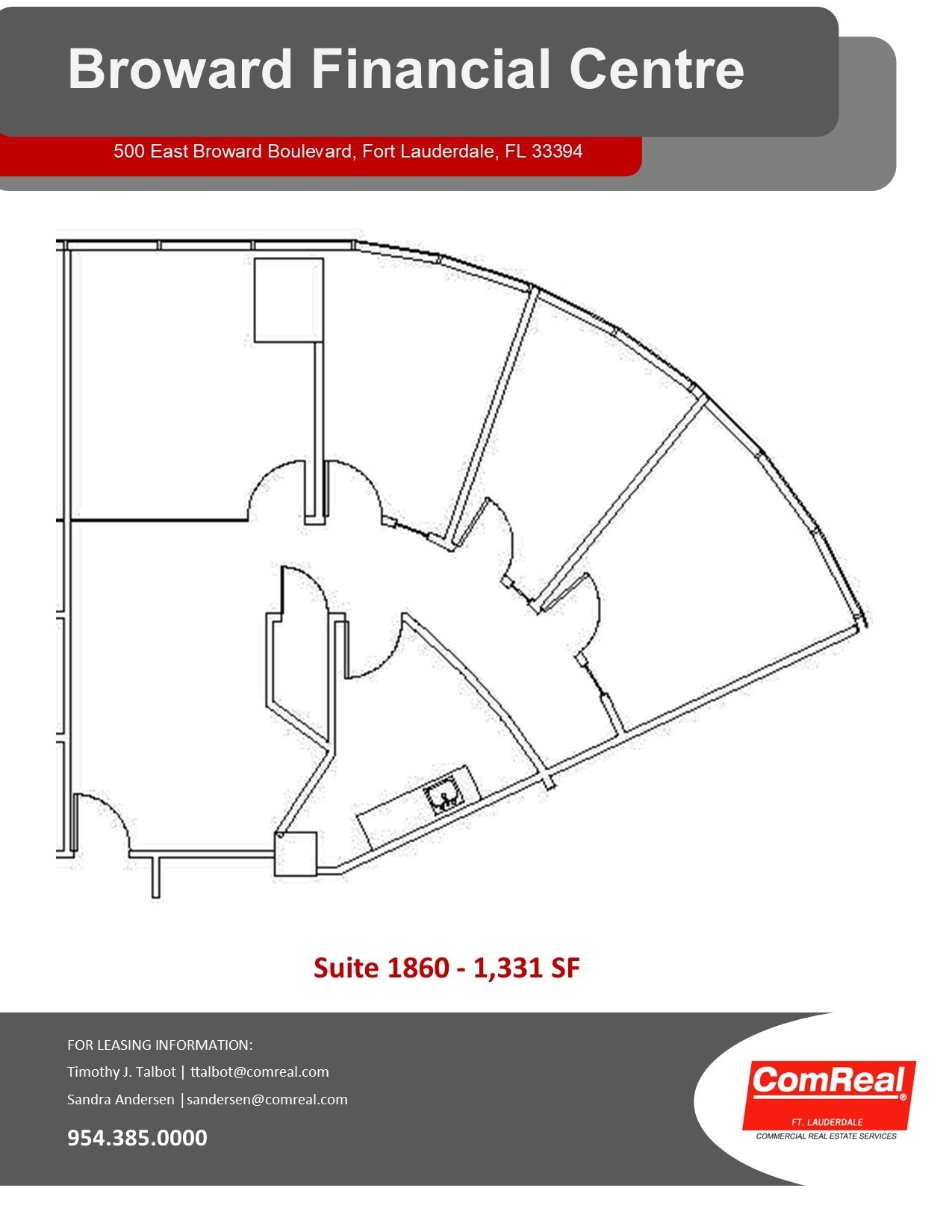 500 E Broward Blvd, Fort Lauderdale, FL à louer Plan d’étage– Image 1 sur 1
