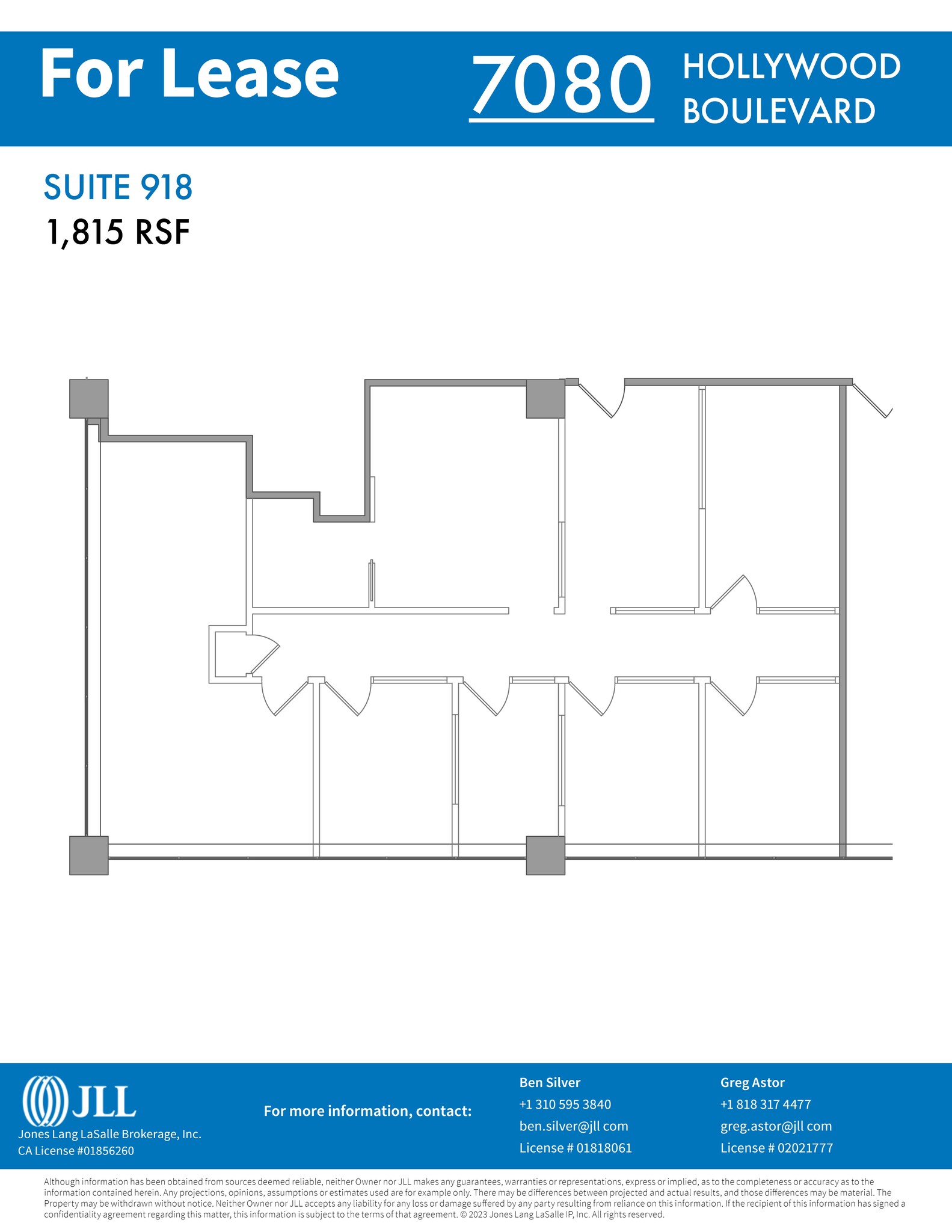 7080 Hollywood Blvd, Los Angeles, CA à louer Plan de site– Image 1 sur 1