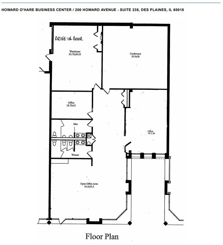 200 E Howard Ave, Des Plaines, IL à louer Plan d’étage– Image 1 sur 1