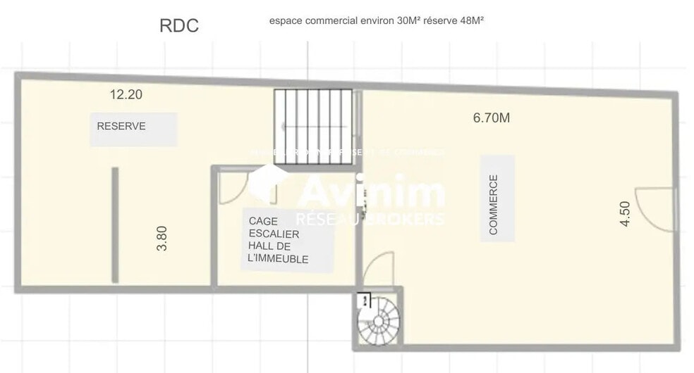 Local commercial dans Pau à louer - Plan d’étage – Image 2 sur 3