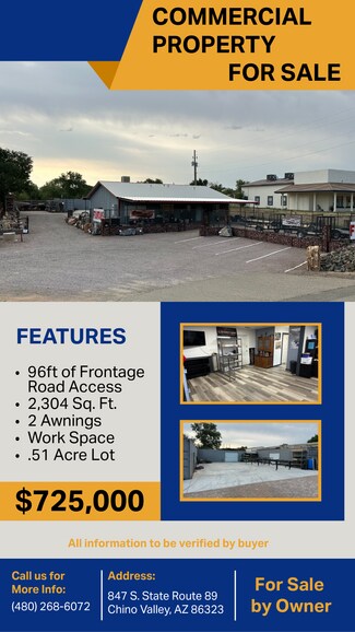Plus de détails pour 847 S Hwy 89, Chino Valley, AZ - Bureau à vendre
