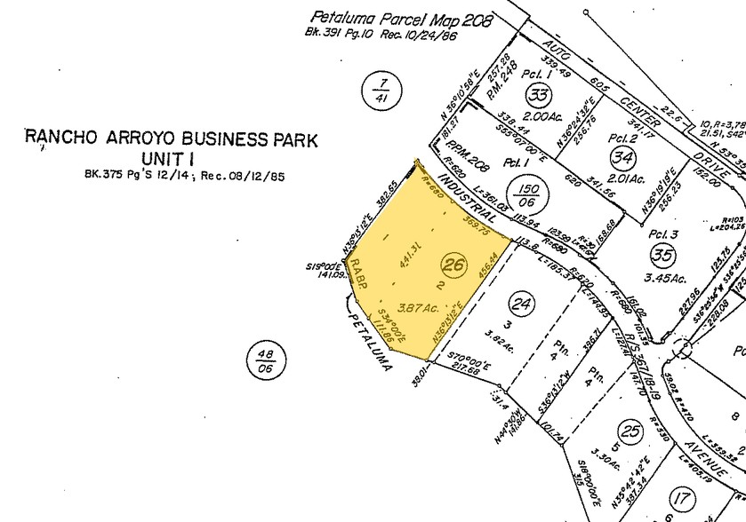 1129 Industrial Ave, Petaluma, CA à louer - Plan cadastral – Image 2 sur 8