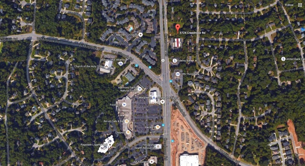 5724 Creedmoor Rd, Raleigh, NC à vendre - Aérien – Image 2 sur 2