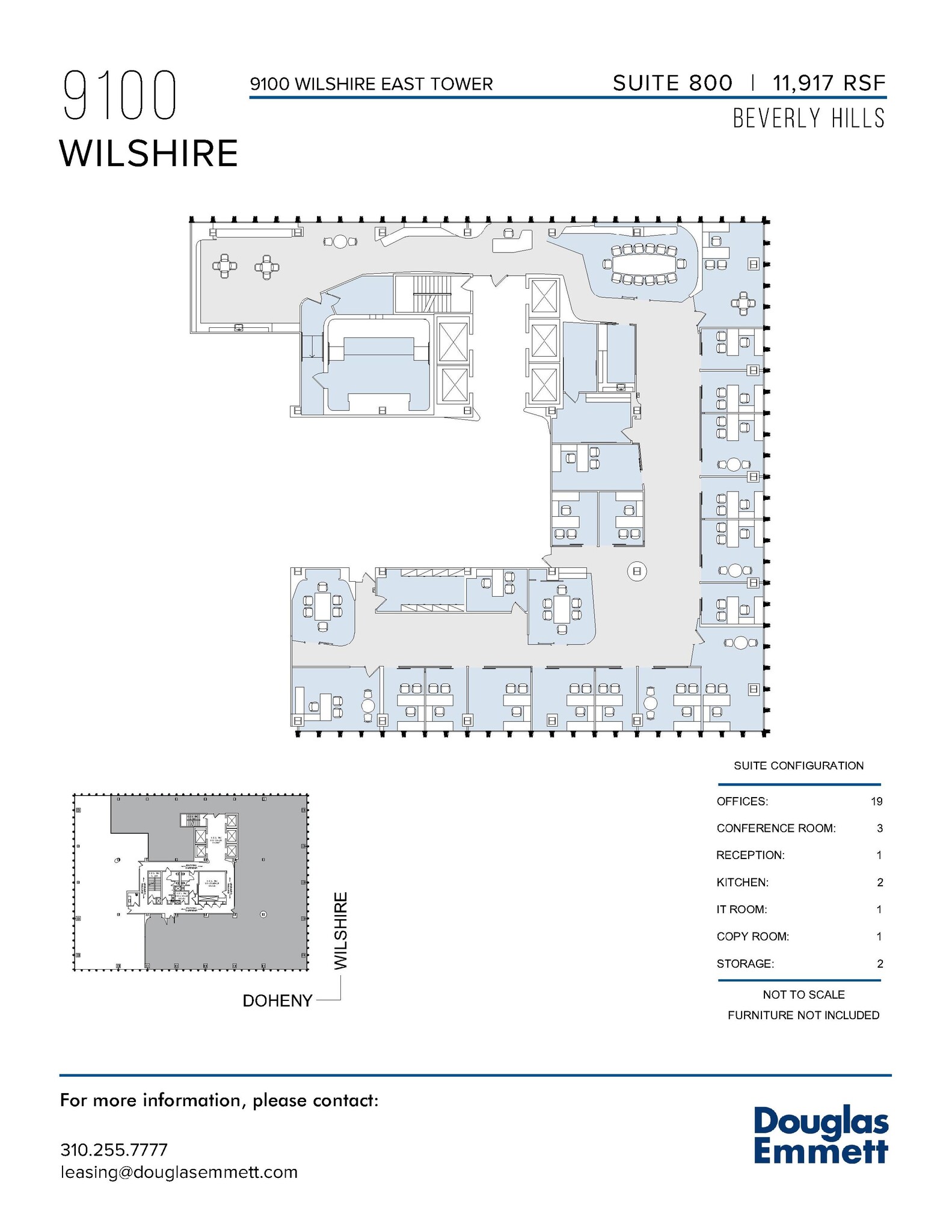 9100 Wilshire Blvd, Beverly Hills, CA à louer Plan d’étage– Image 1 sur 1