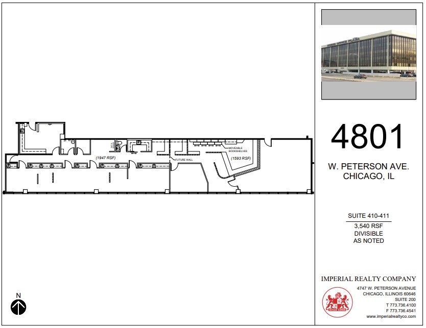 4801 W Peterson Ave, Chicago, IL à louer Plan d’étage– Image 1 sur 8