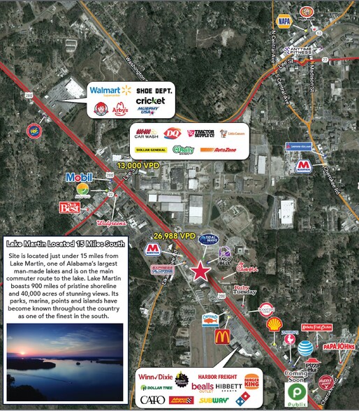 280 Retail Development, Alexander City, AL à louer - Aérien – Image 2 sur 2